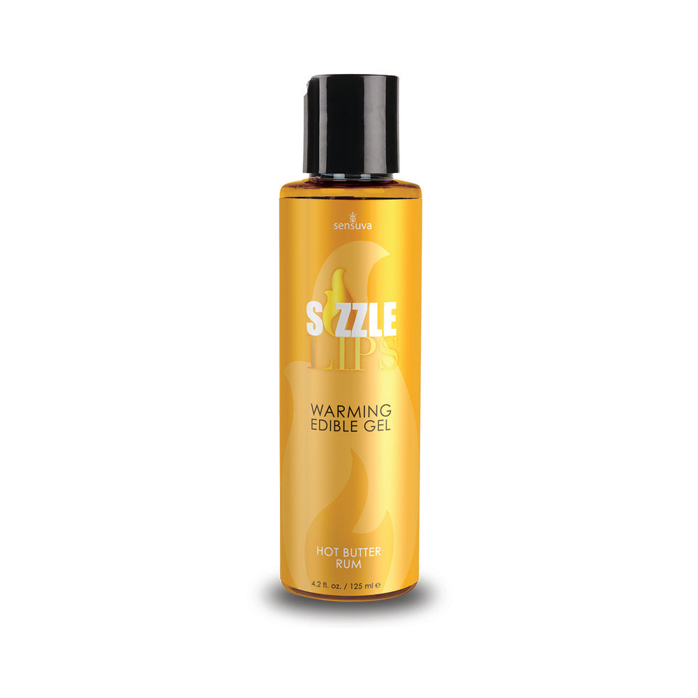 Sizzle Lips Edible Warming Gel Butter Rum 4.2oz